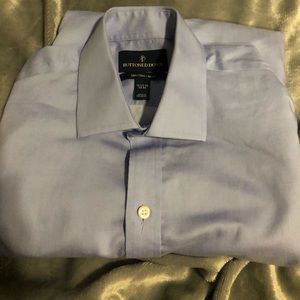mens blue button down Slim shirt 33 Arm 15.5 Neck
